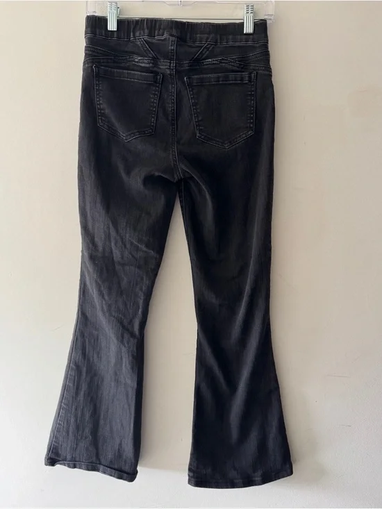 Altar'd State Defiance Black High Rise Flare Jeans Stretchy Elastic Waist - Picture 3 of 4